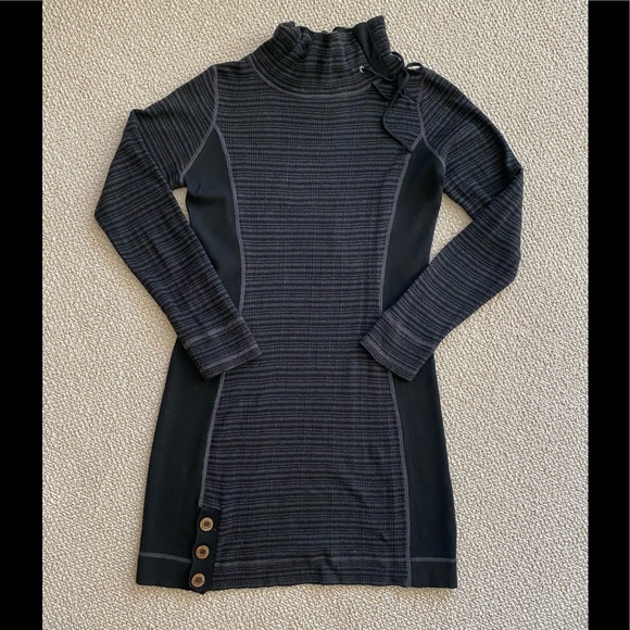 Prana Coal Kelland Turtleneck Sweater Dress - Picture 1 of 11